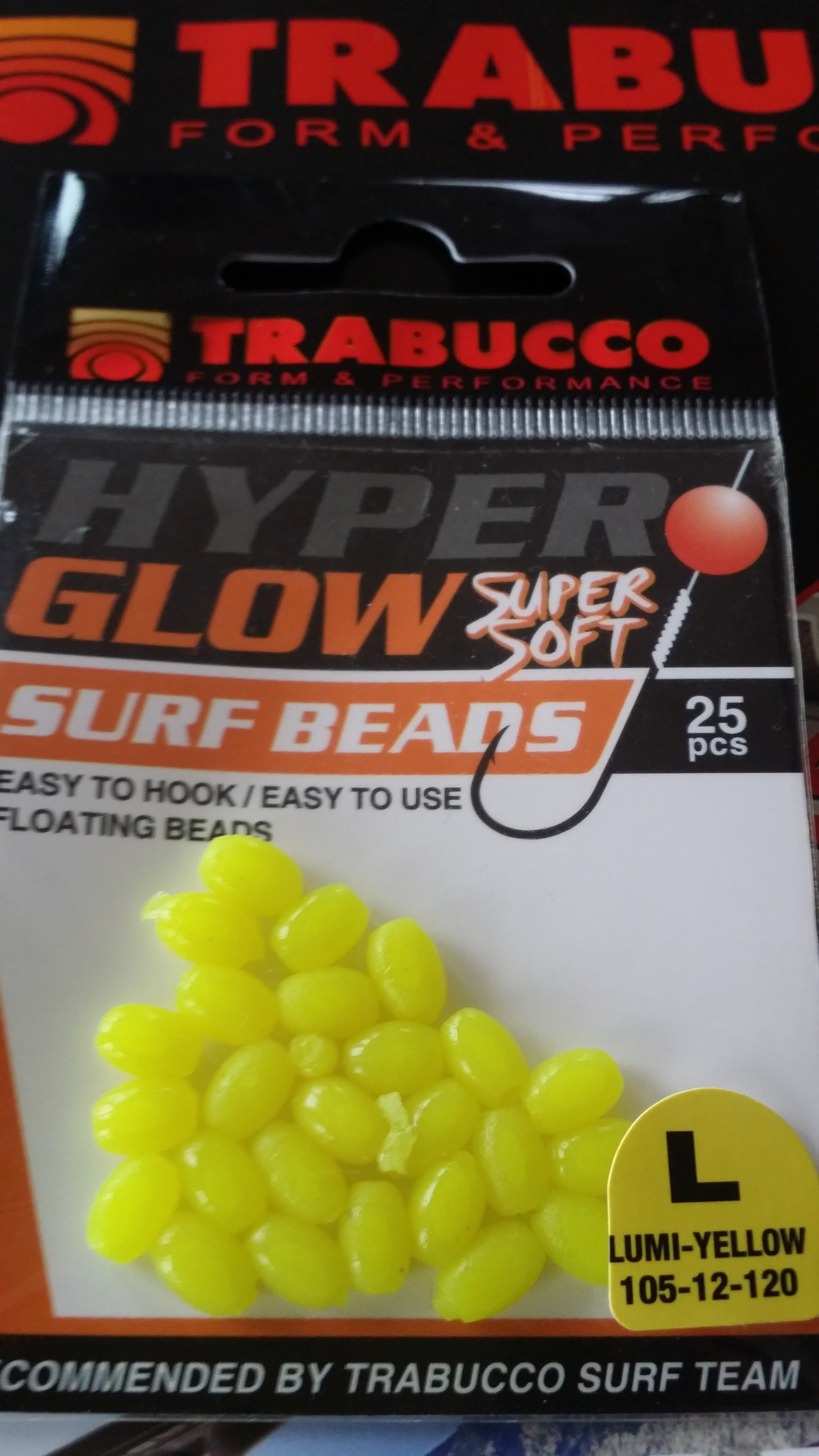 Surf fishing beads Trabucco hyper glow Super Soft  4 colours 2 sizes easy use 