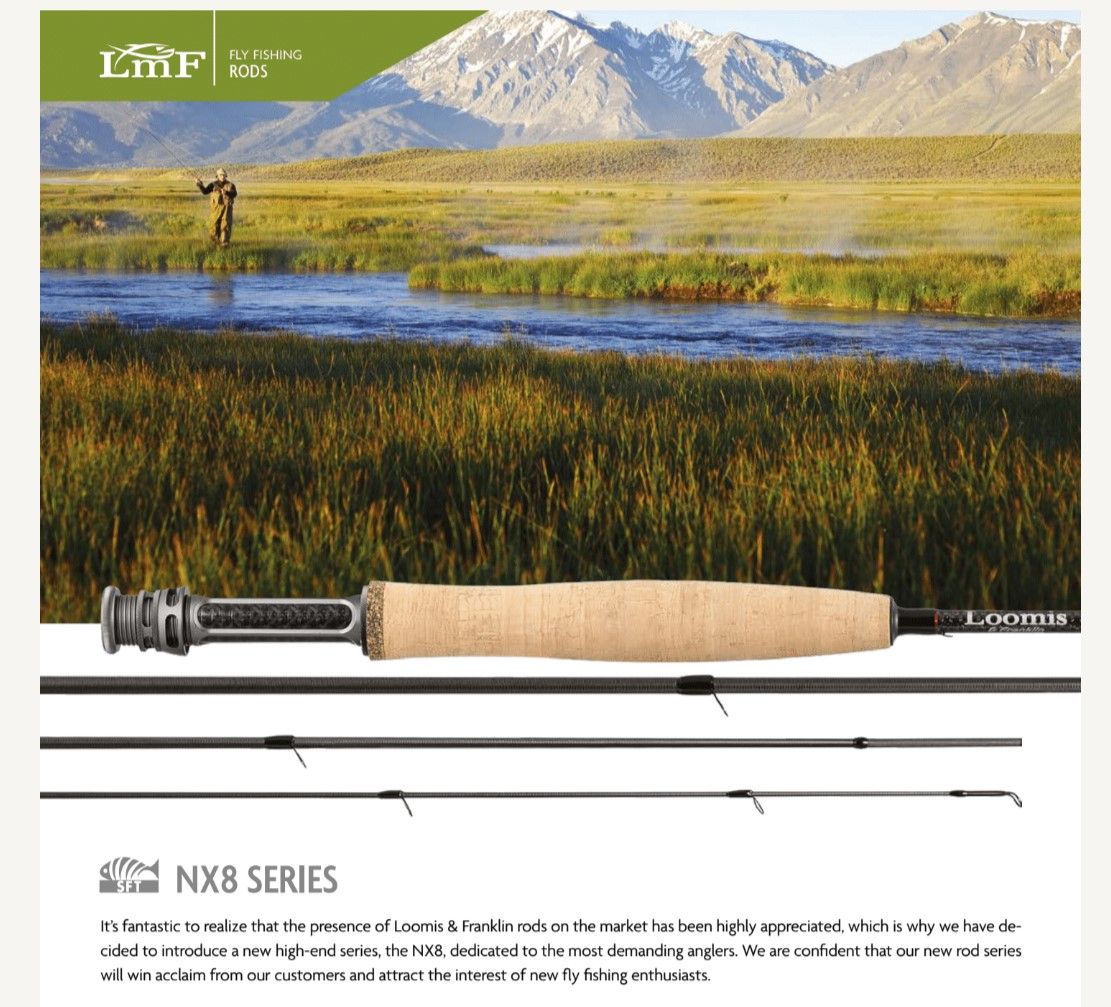 Loomis and Franklin NX8 7/8 river and lake rod for Trout and Salmon