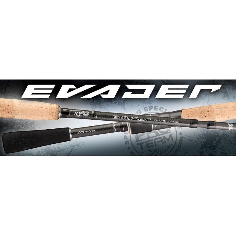 RAPTURE EVADER TRAVEL ROD 704 ML and MH  58cm closed 14g and 25g