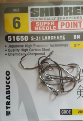 shrinken S-31 big eye hooks for metal lures