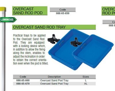 overcast sand pod tray   size  large now in stock  tiltable and adjustable.  2 sizes