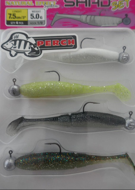 Power Shad  sets  100mm and 75mm  3 or 4 per set  5g or 12g heads