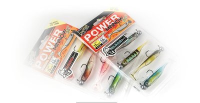 Rapture Power Minnow sets 4 per pack Clear or Dark Water, 75mm 5g heads 1/0 hook