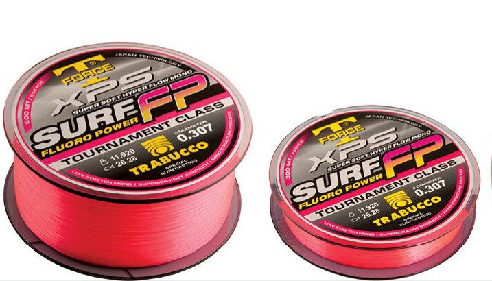 TRABUCCO SURF FP FLUORO  POWER 300m 600m  length ultra soft hi abrasion  pink