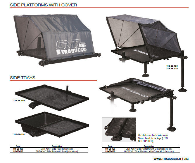 SIDE PLATFORMS AND SIDE TRAYS gnt x36 connect