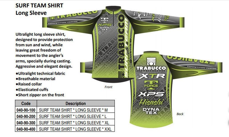Surf Team Shirt long and short sleeve Breathable technical fabric   wind and sun proof.  sale price