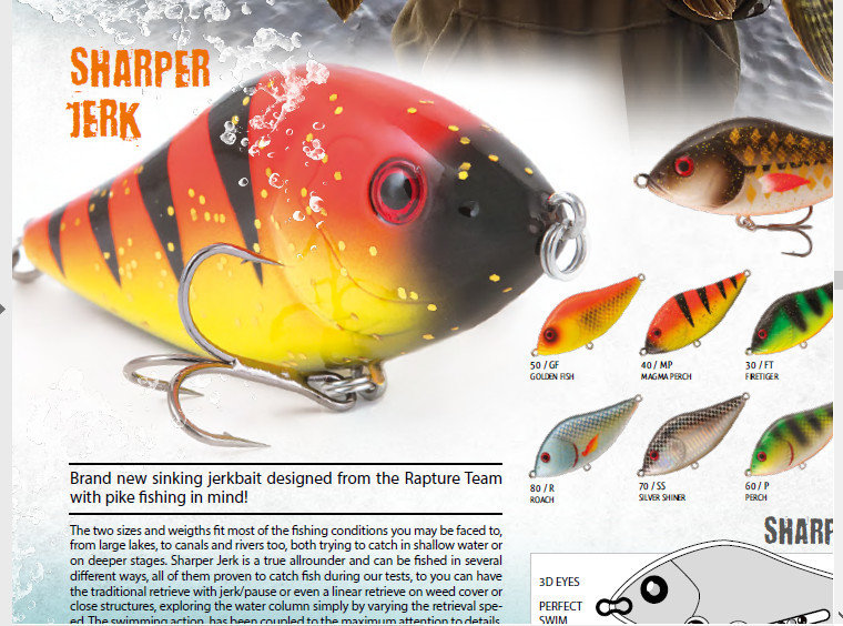 Sharper Jerk sinking jerkbait  47g 100mm  rattle system
