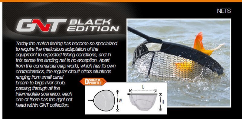 GNT Black E. Head*QuickDry 8/Round 55 45 30 4x8 landing net