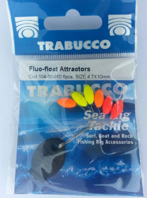 fluo float  stoppers  6 per pack