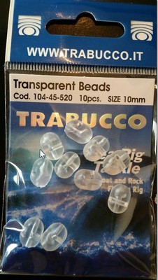 Transparent beads  cross over 3 way large semi oval shape  3 sizes  10pcs