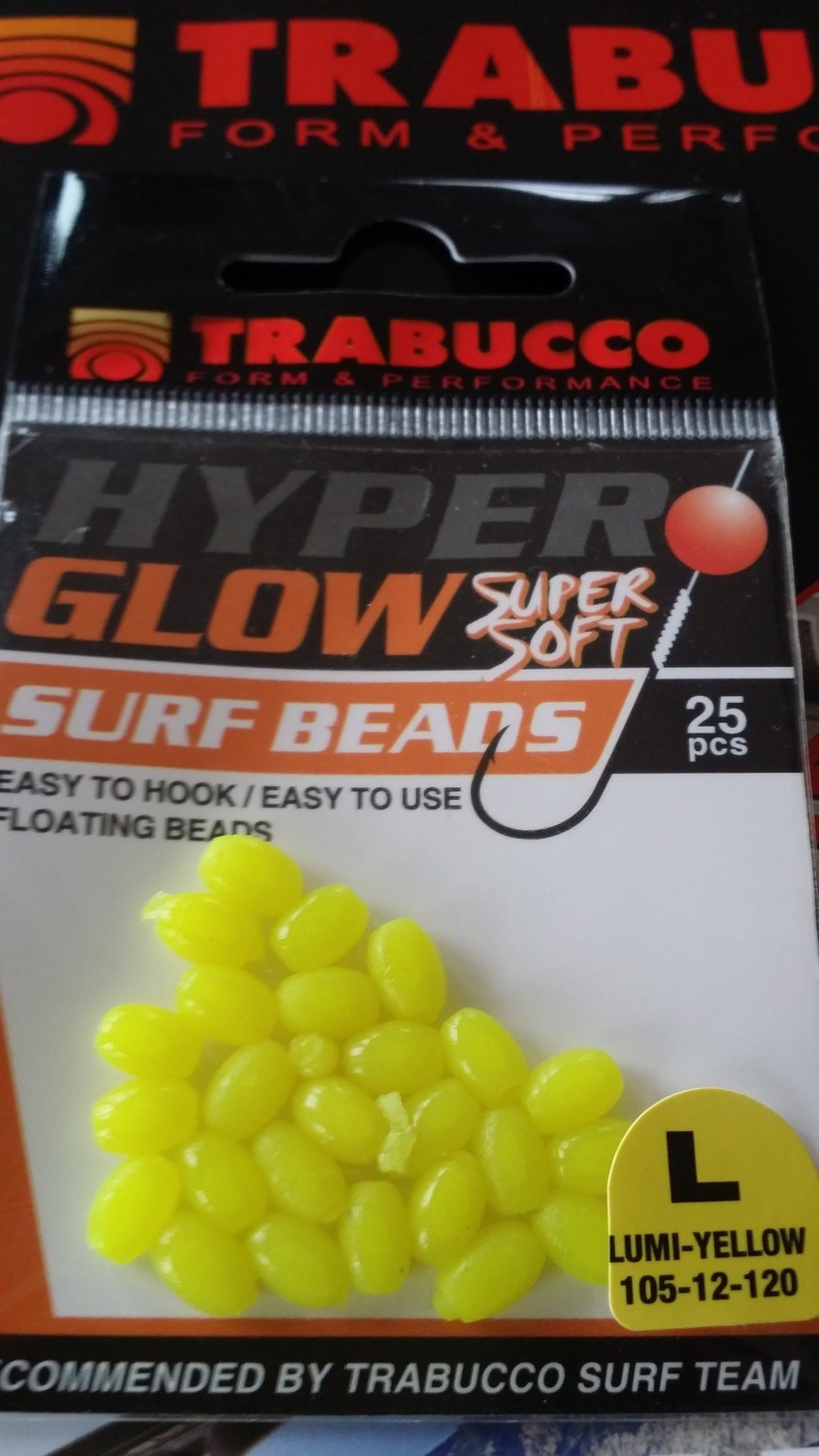 HYPER GLOW  super soft surf beads , easy to hook , easy to use .