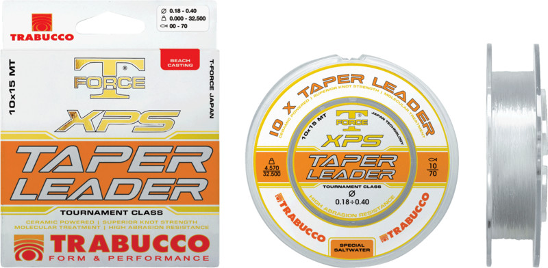 Trabucco xps Taper surfcasting leaders 15m length  10 per spool  New sizes now in