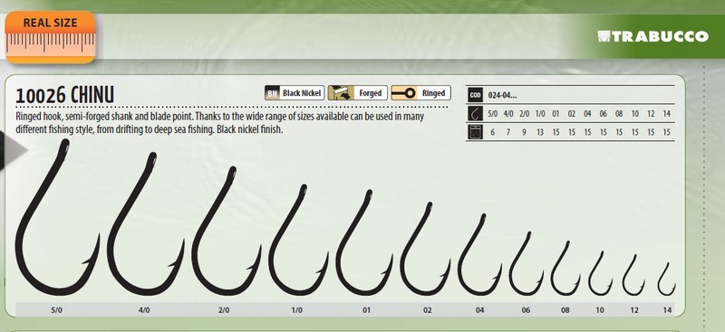 Trabucco Hisashi Chinu Hooks 10026  medium wire