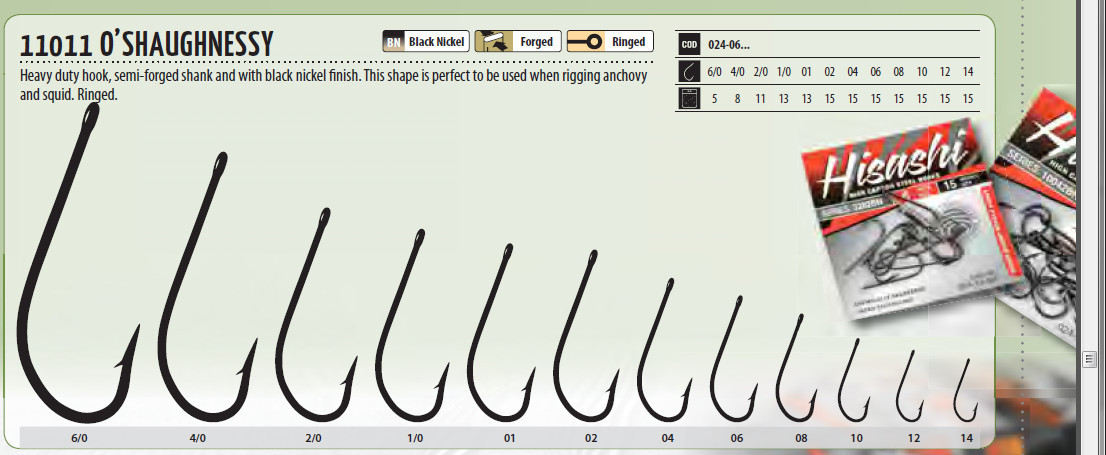 Trabucco Hisashi hook  O&#39;Shaugnessy  heavy duty