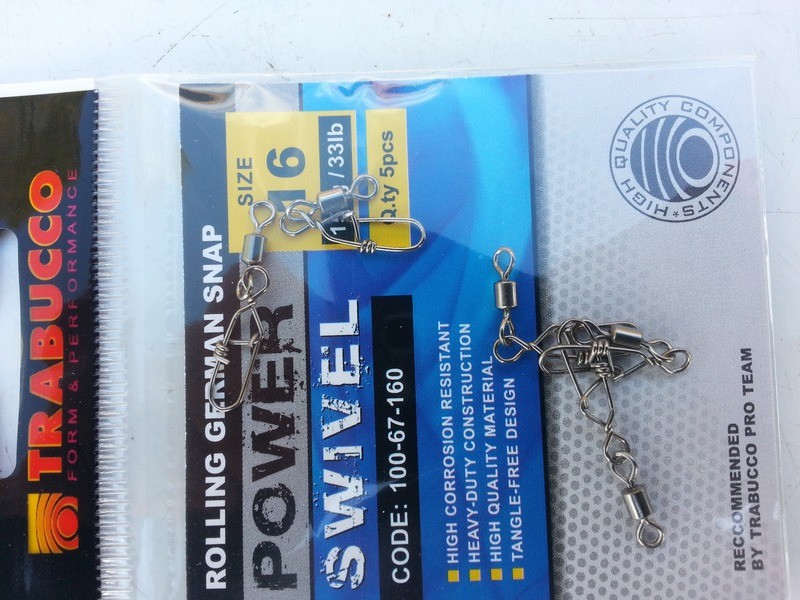 German Rolling Snap Swivels  great for lure fishing