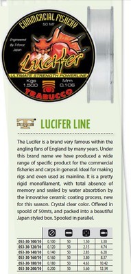 Lucifer commercial fishery pole rig line