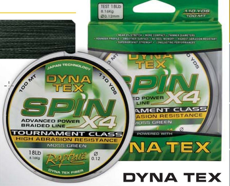 XPS dynatex braided line 100m  spools  .10mm  15lb b/s