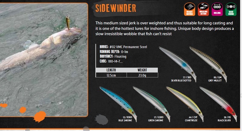 Rapture Sidewinder Lure 23g similar to megabass zonk