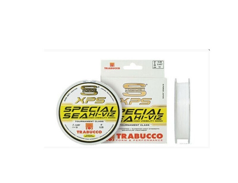 TRABUCCO  XPS HI VIZ SOFT WHITE  FLY FISHING MONOFILAMENT INDICATOR LINE for euronymph fishing 300m spools
