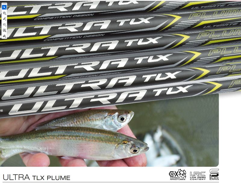 ULTRA TLX PLUME  8 WHIP SET FOR BLEAK FISHING   CX 2 CARBON
