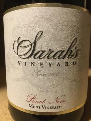 2017 Sarah's Vineyard Pinot Noir Santa Cruz Mountains Mun's Vineyard