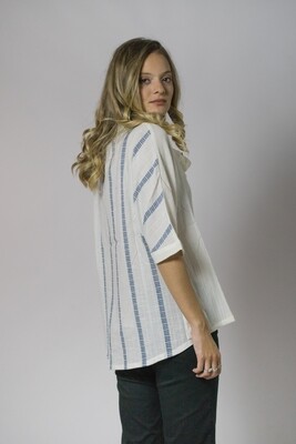 Blusa Botón Rayas