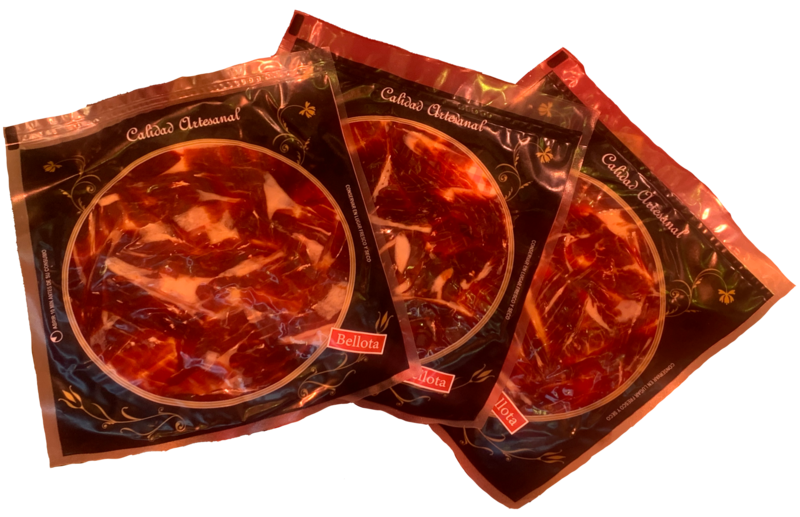 3 Sobres Jamón Bellota 100%   Corte a Cuchillo