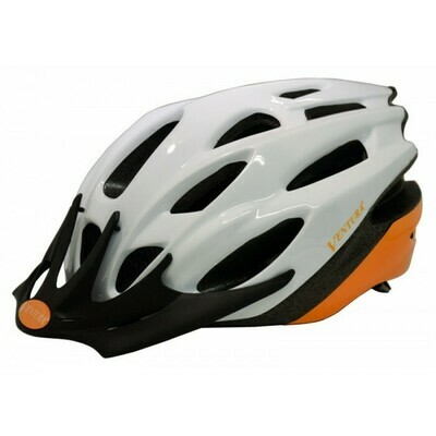 Ventura | White/Orange In-Mold Helmet in Size M (54-58 cm)