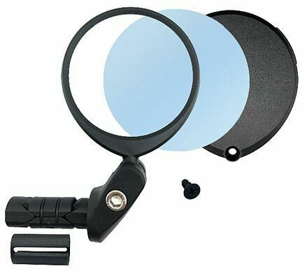 HAFNY STAINLESS LENS 62mm ALLOY BAR-END MIRROR L/R MOUNT BLACK