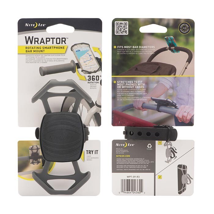 NITE-IZE WRAPTOR ROTATING HANDLEBAR MOUNT SMARTPHONE HOLDER