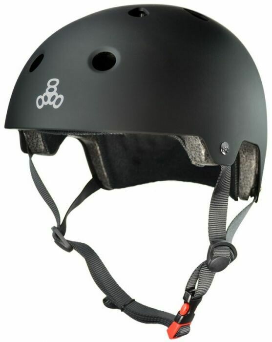TRIPLE EIGHT DUAL CERTIFIED HELMET W/EPS LINER BLACK RUBBER