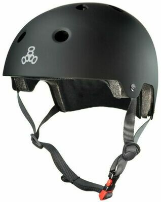 TRIPLE EIGHT DUAL CERTIFIED HELMET W/EPS LINER BLACK RUBBER