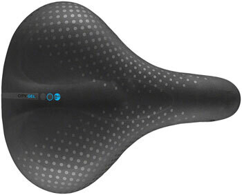 Selle San Marco City Gel Saddle - Steel, Black, Men&#39;s, Small