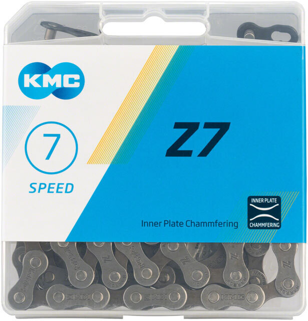 KMC Z7 Chain - 7-Speed, 116 Links, Gray/Brown