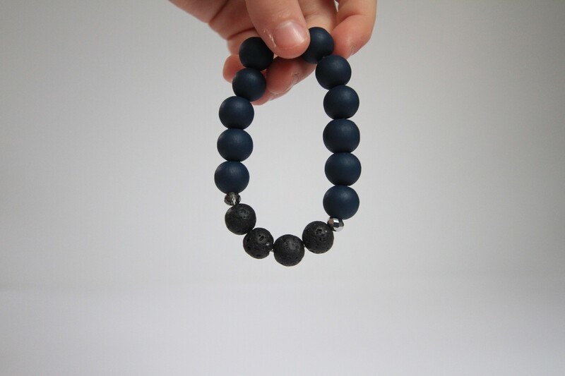12mm Lava Bead Bracelet