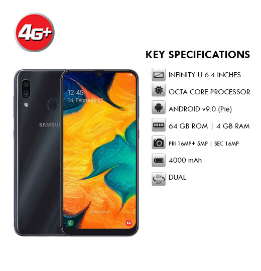 Samsung Galaxy A30s Dual Sim - Black