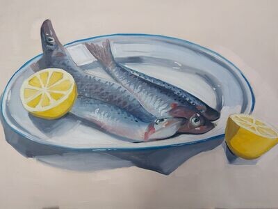 Sardines on a Plate