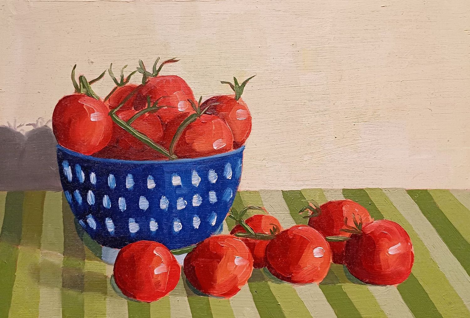 Tomatoes in a Blue Bowl