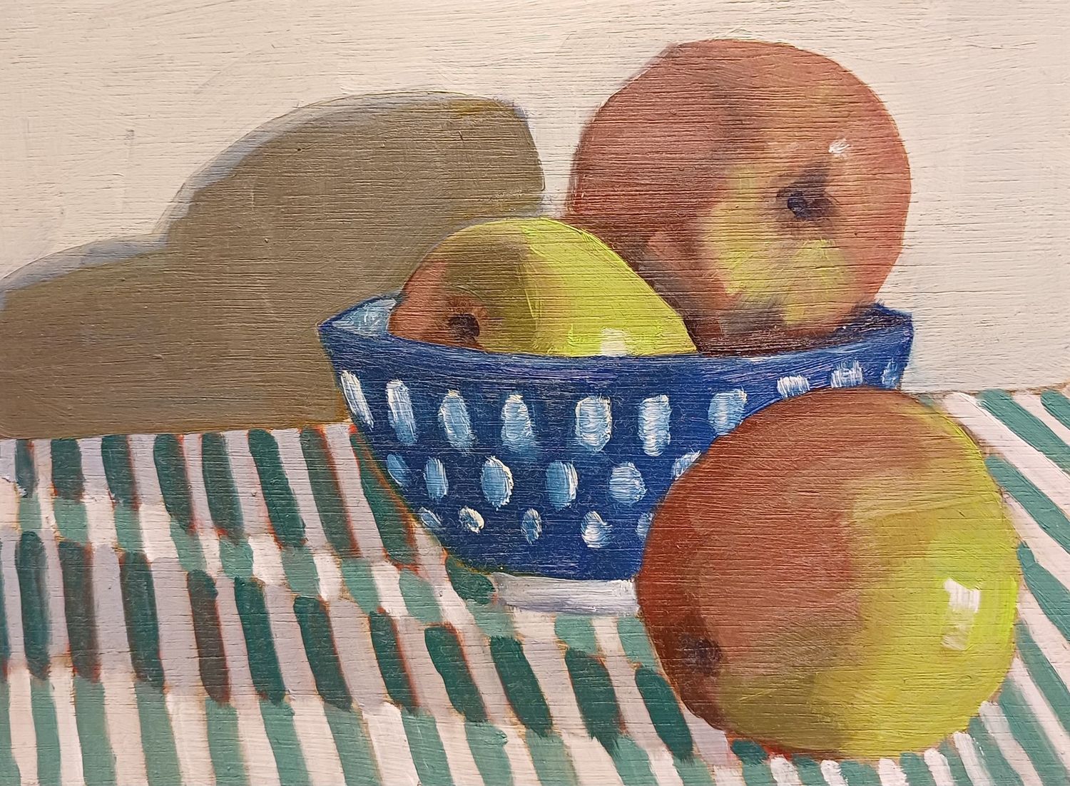 Apples in a Blue Bowl