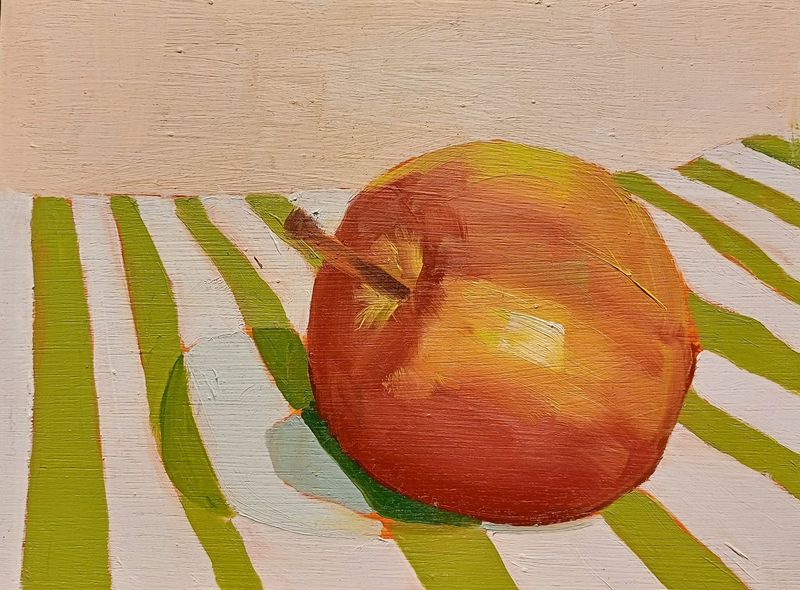 Apple on Green Stripe