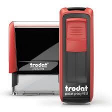 Timbro per indirizzo trodat Printy 4912 personalizzato + tascabile trodat Pocket 9512 (46x17mm)