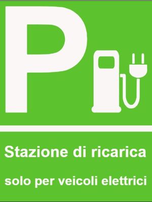 Targa posteggio veicoli elettrici