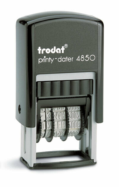 Datario automatico trodat Printy 4850/L con placca di gomma a scelta
