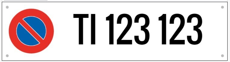 Targa posteggio autovettura personalizzata Targa posteggio autovettura personalizzata
