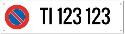 Targa posteggio autovettura personalizzata