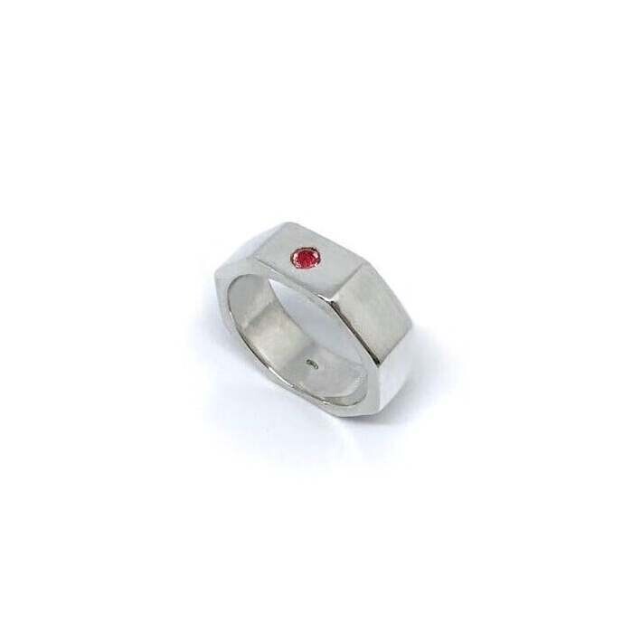 Anello Octagonal Rosso