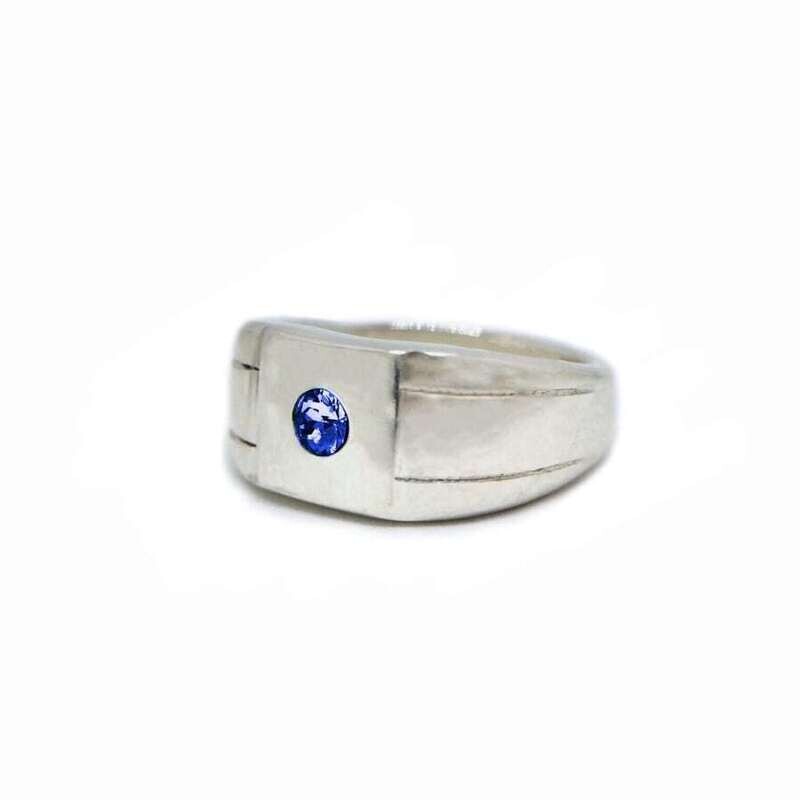 Anello Square Blu