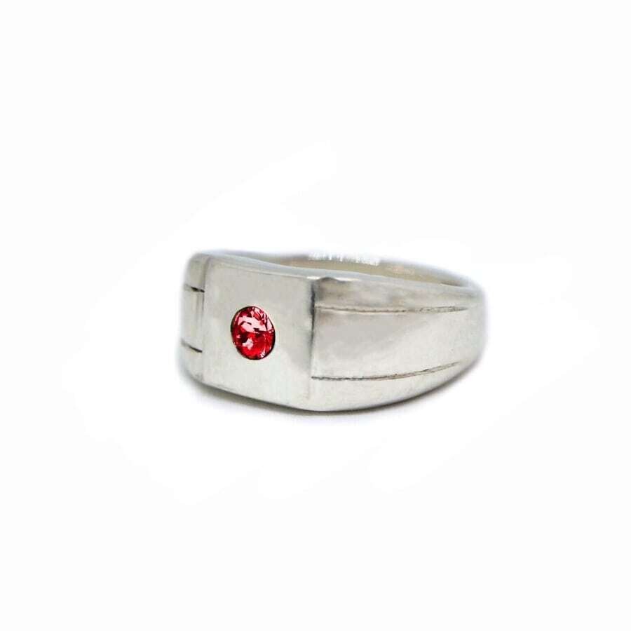 Anello Square Rosso