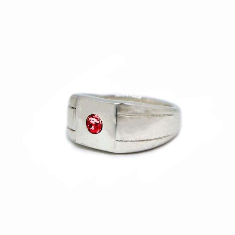 Anello Square Rosso