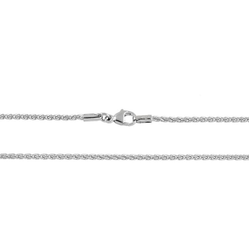 Catenina Spiga 18kt bianco